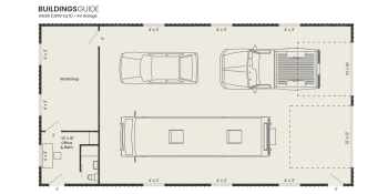 30x60 Motorhome garage floor plan