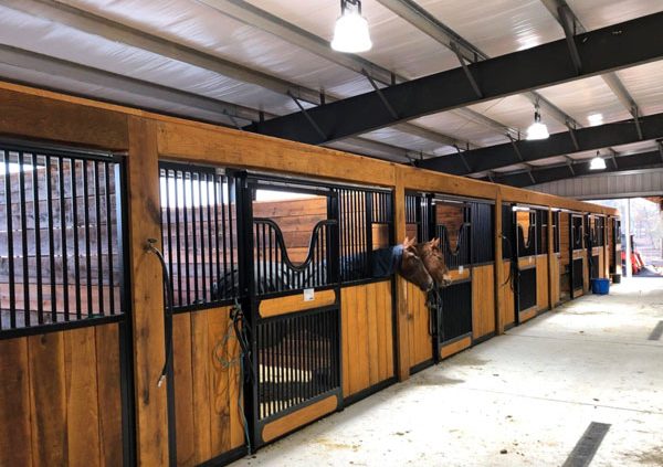 Metal barn interior