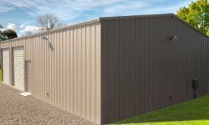 small metal shop building