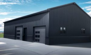 metal shop building with office
