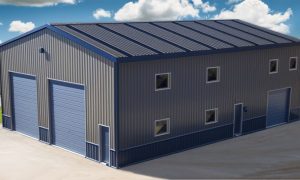 Two story shop building for commercial use