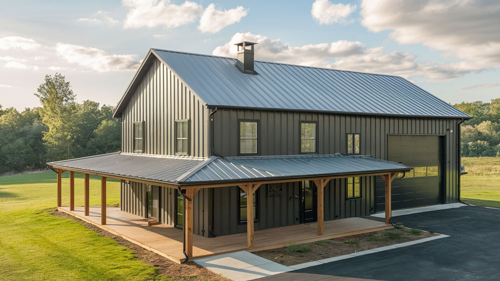 3 bedroom barndominium in black