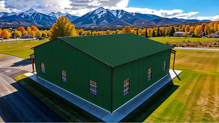 one story barndominium garage