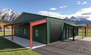 one story barndominium garage