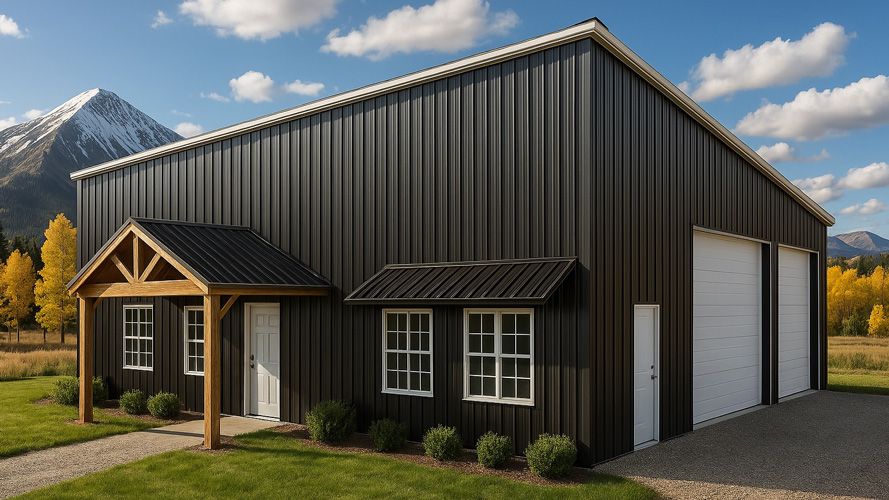 two bedroom two bath barndominium garage