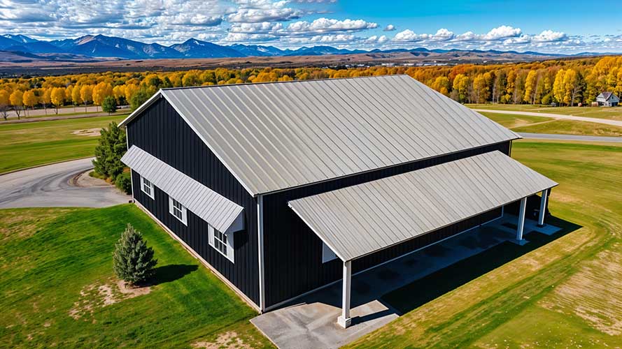 single story three bedroom barndominium