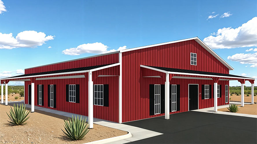 barndominium two car garage