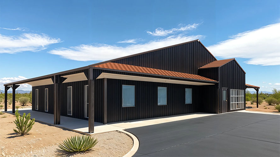 five bedroom barndominium one story