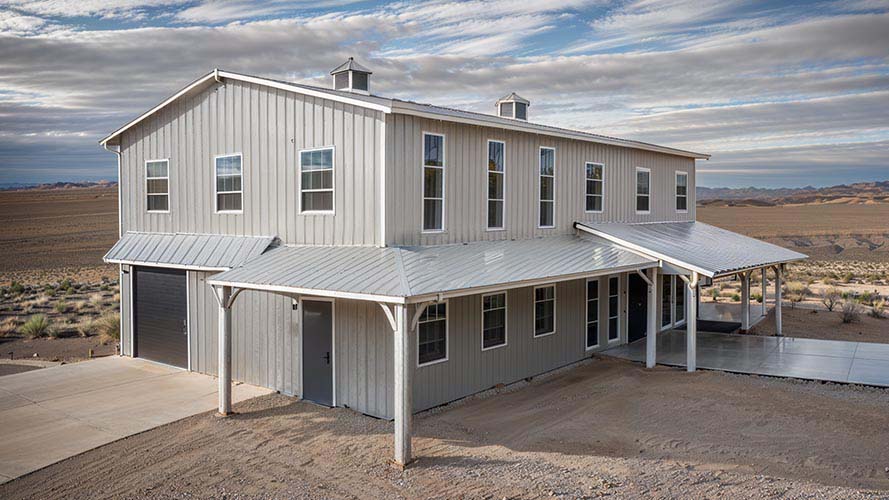 3 bedroom 2 bath barndominium garage
