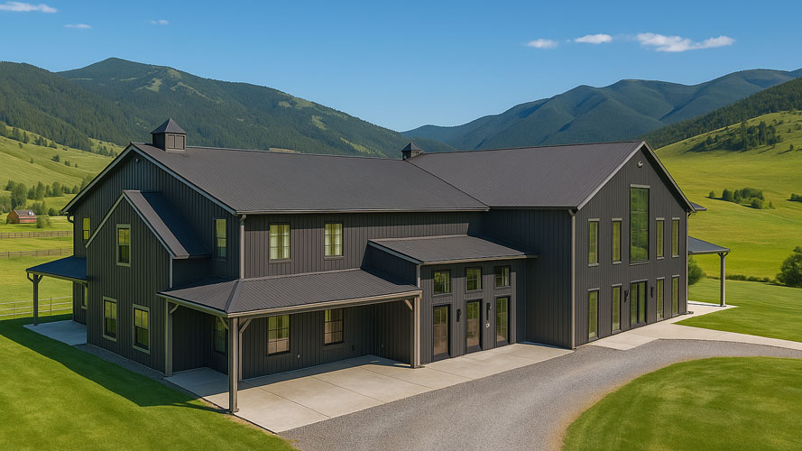 5 bedroom barndominium one story