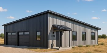 small modern barndominium