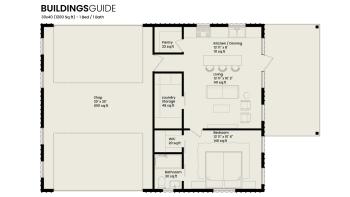 barndominium plans 2000 sq ft 1-bedroom