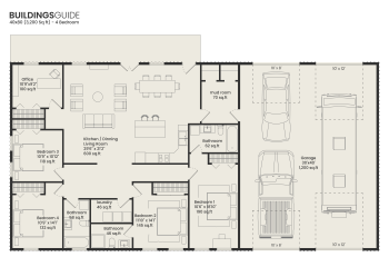 barndominium floor plan 3200 sq ft 4 bedroom with rv garage