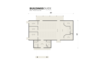 Floor plan for 140 seat church