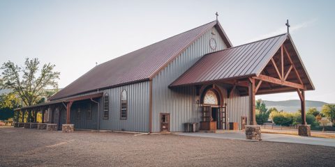 modern metal church building