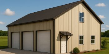 30x50 three bay garage with loft