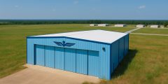 80x60 light aircraft hangar building