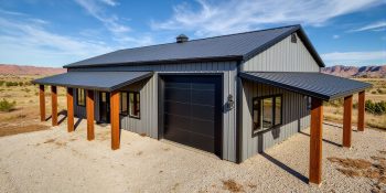 Rancher barndominium 3 bedroom 2 bath with garage and porch