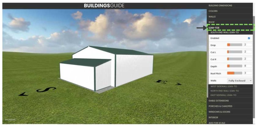 3D designer adding a lean to extension