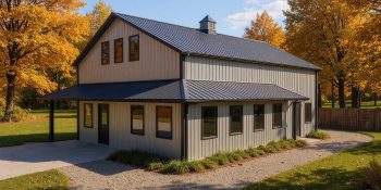 Rustic two bedroom barndominium with loft