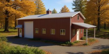 Simple 1500 sq ft shop house with 2 bedrooms and 900 sq ft workshop space