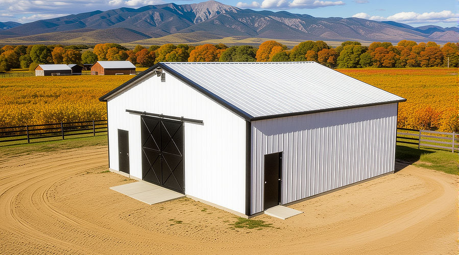 white barn black trim
