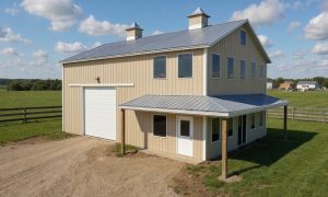 Modern barn with living quarters