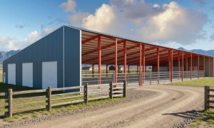 monoslope cattle barn