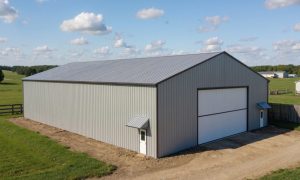large metal barn