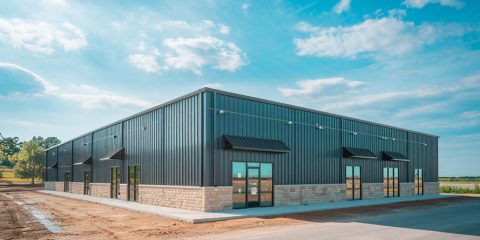 Modern 5,000 sq ft steel framed commercial building