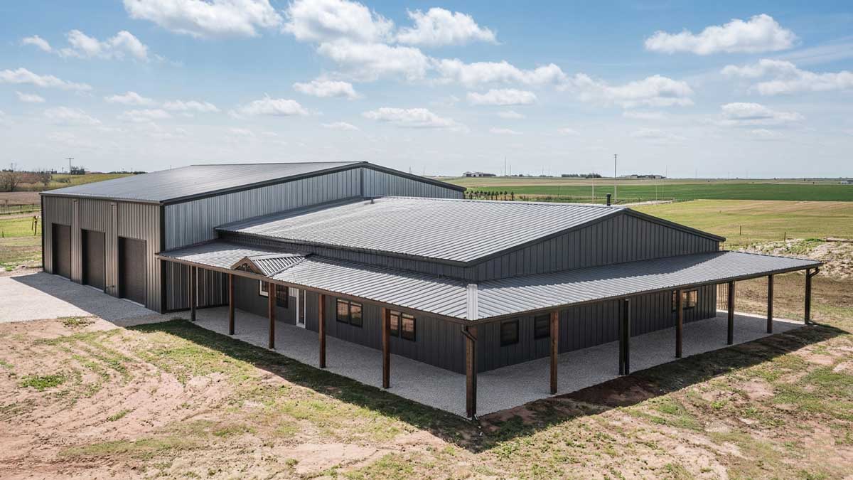 Large shop house in black located in Tennessee