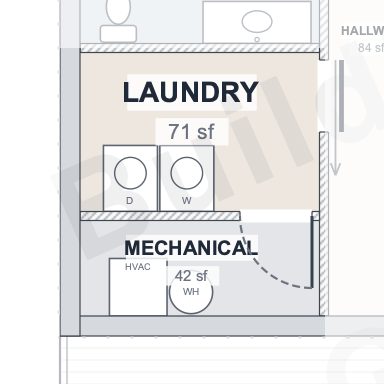The Slate 40×40 barndominium floor plan detail: work & service